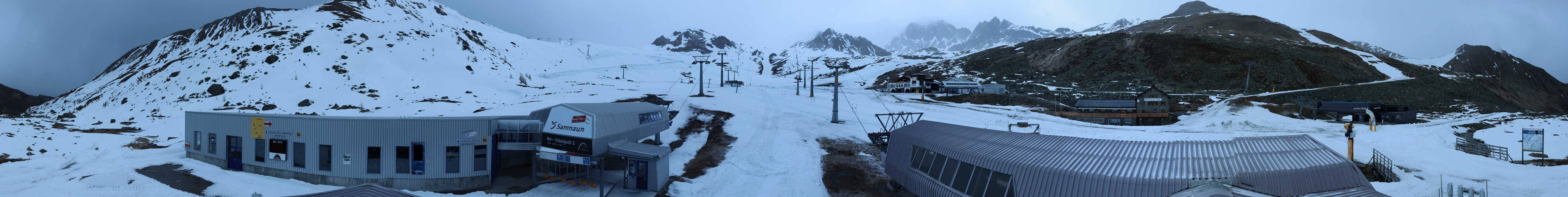 Archiv Foto Webcam Samnaun: Blick von der Alp Trida zum Viderjoch