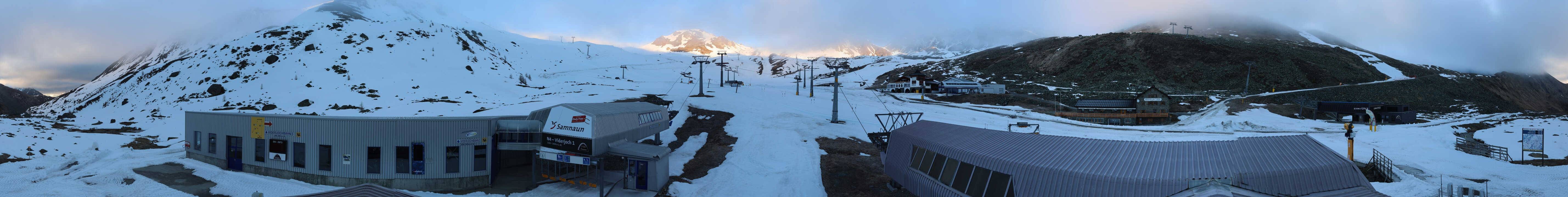 Archiv Foto Webcam Samnaun: Blick von der Alp Trida zum Viderjoch