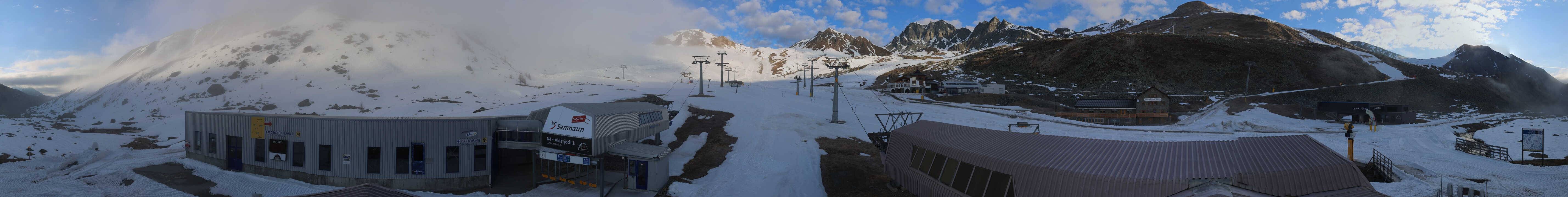 Archiv Foto Webcam Samnaun: Blick von der Alp Trida zum Viderjoch