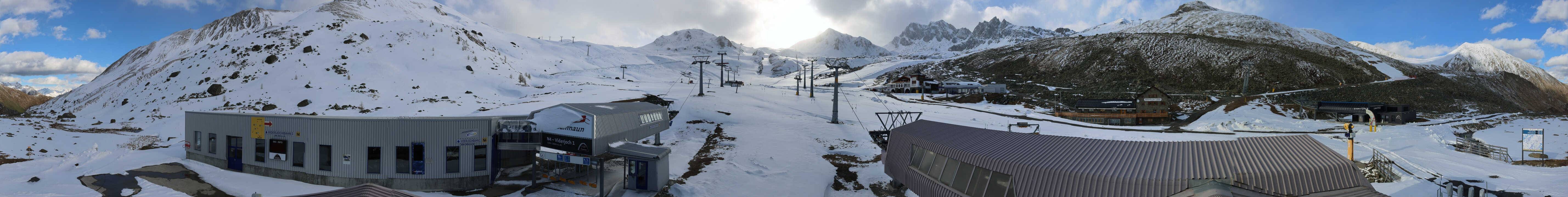 Archiv Foto Webcam Samnaun: Blick von der Alp Trida zum Viderjoch