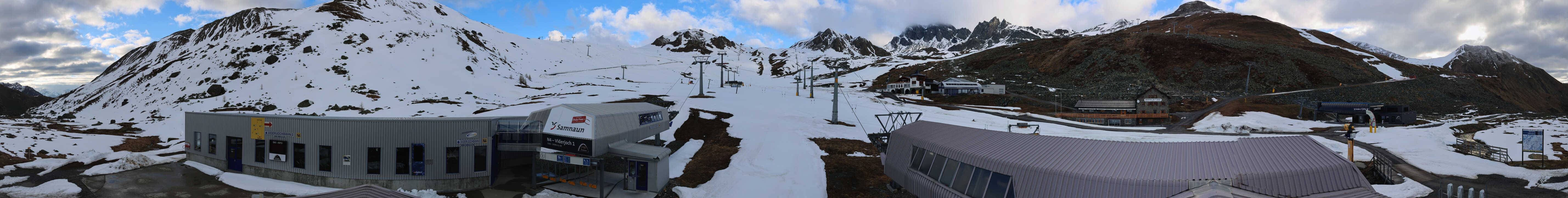 Archiv Foto Webcam Samnaun: Blick von der Alp Trida zum Viderjoch