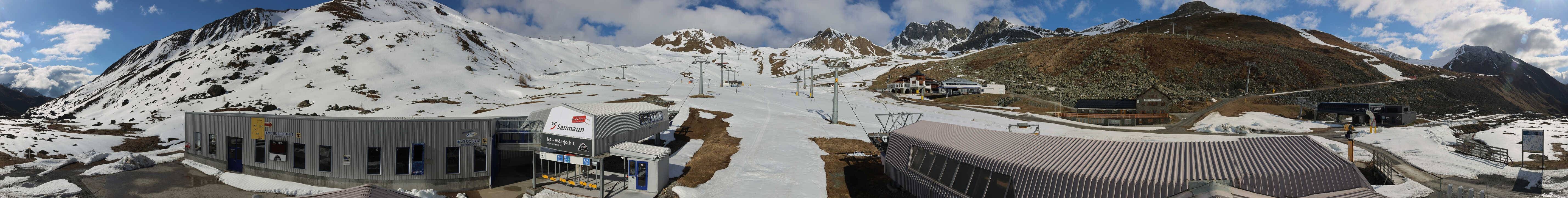 Archiv Foto Webcam Samnaun: Blick von der Alp Trida zum Viderjoch