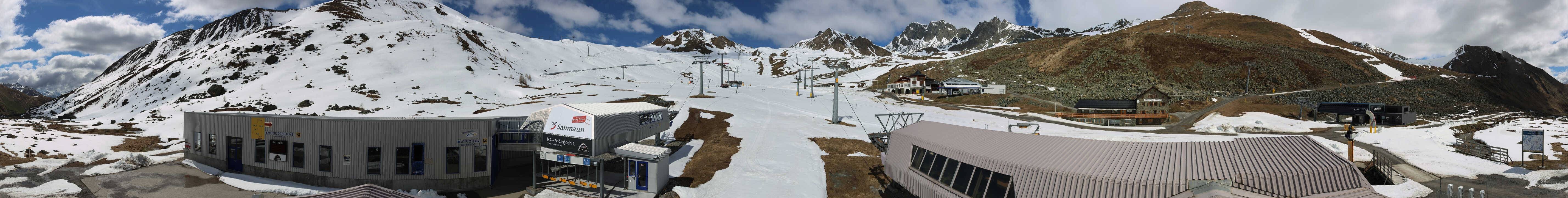 Archiv Foto Webcam Samnaun: Blick von der Alp Trida zum Viderjoch
