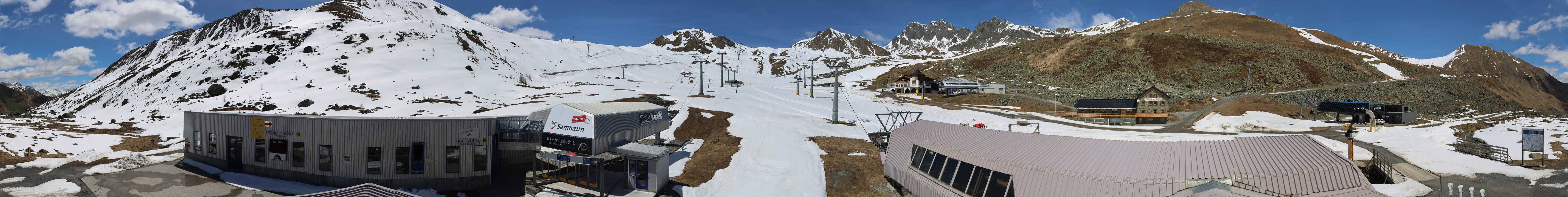 Archiv Foto Webcam Samnaun: Blick von der Alp Trida zum Viderjoch