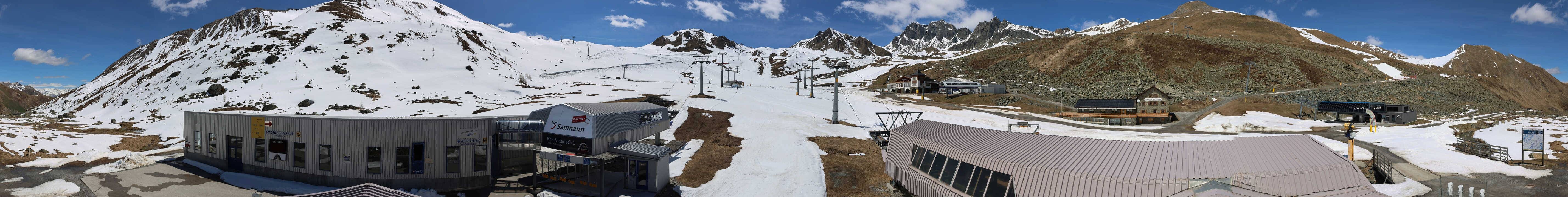 Archiv Foto Webcam Samnaun: Blick von der Alp Trida zum Viderjoch