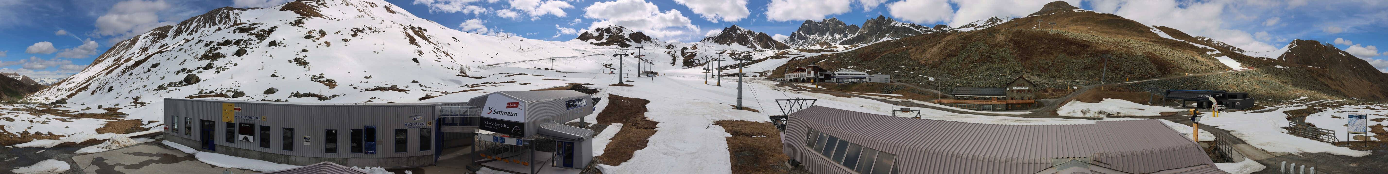 Archiv Foto Webcam Samnaun: Blick von der Alp Trida zum Viderjoch
