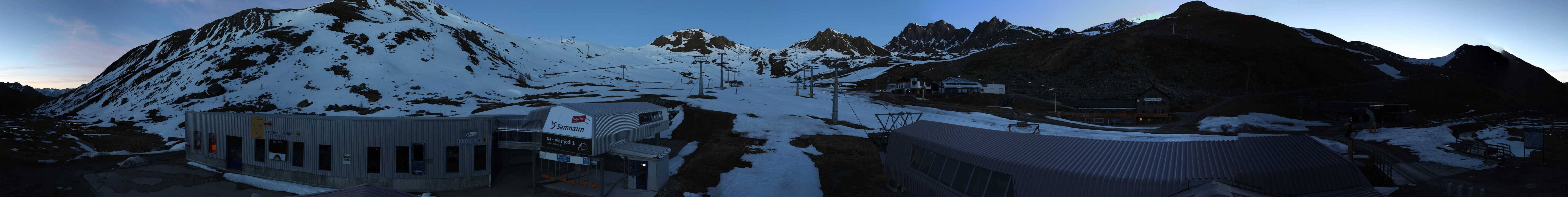Archiv Foto Webcam Samnaun: Blick von der Alp Trida zum Viderjoch