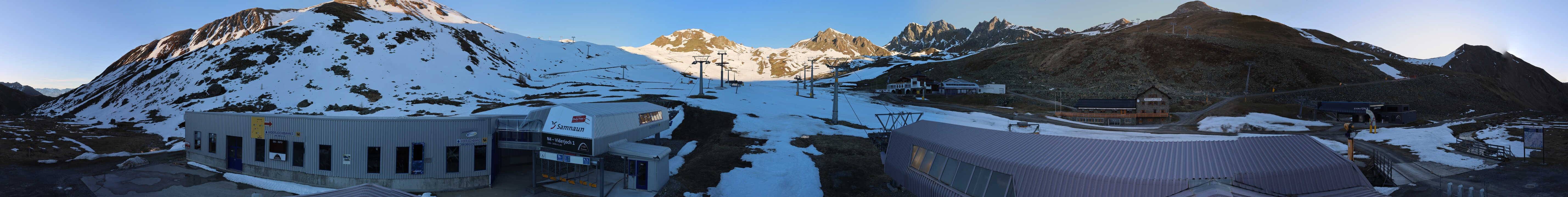 Archiv Foto Webcam Samnaun: Blick von der Alp Trida zum Viderjoch