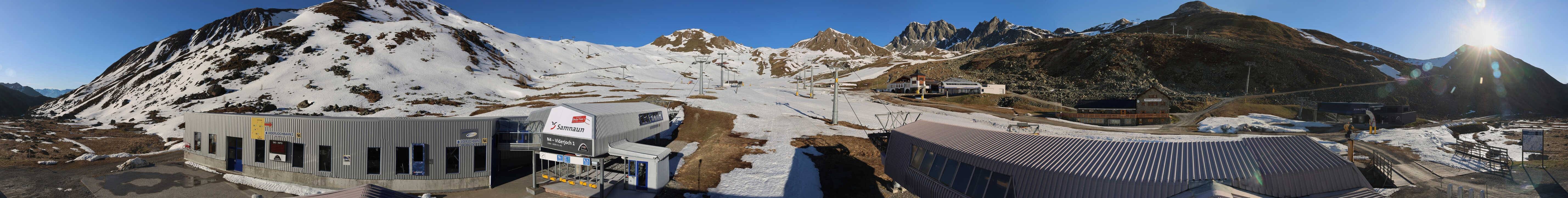 Archiv Foto Webcam Samnaun: Blick von der Alp Trida zum Viderjoch
