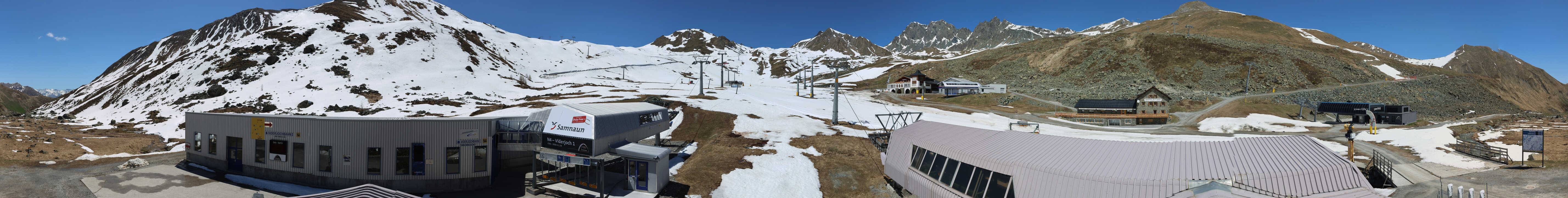 Archiv Foto Webcam Samnaun: Blick von der Alp Trida zum Viderjoch