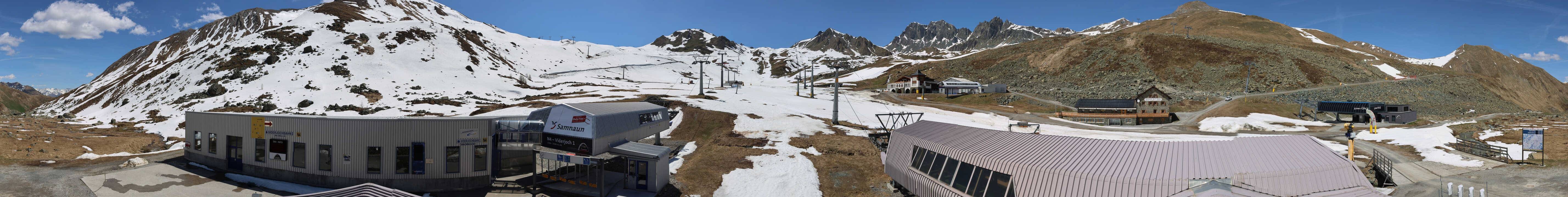 Archiv Foto Webcam Samnaun: Blick von der Alp Trida zum Viderjoch