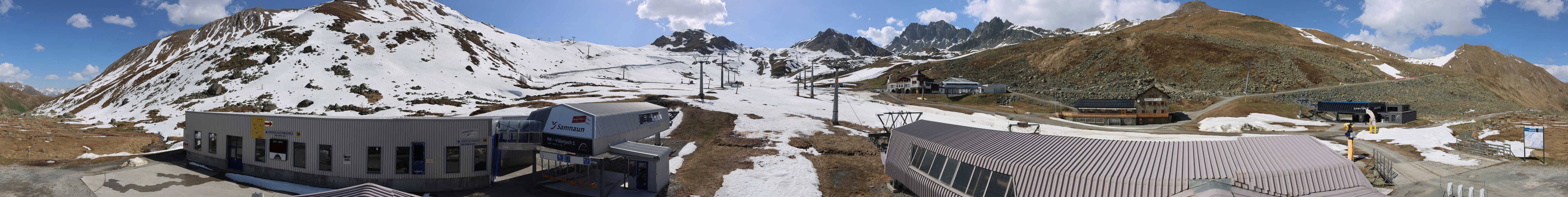 Archiv Foto Webcam Samnaun: Blick von der Alp Trida zum Viderjoch