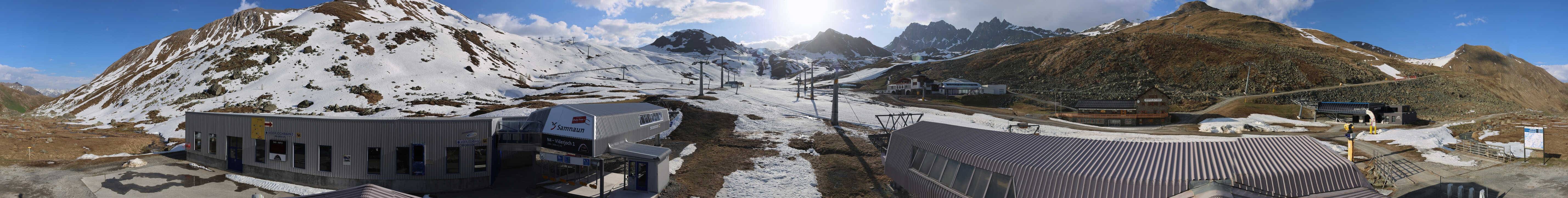 Archiv Foto Webcam Samnaun: Blick von der Alp Trida zum Viderjoch