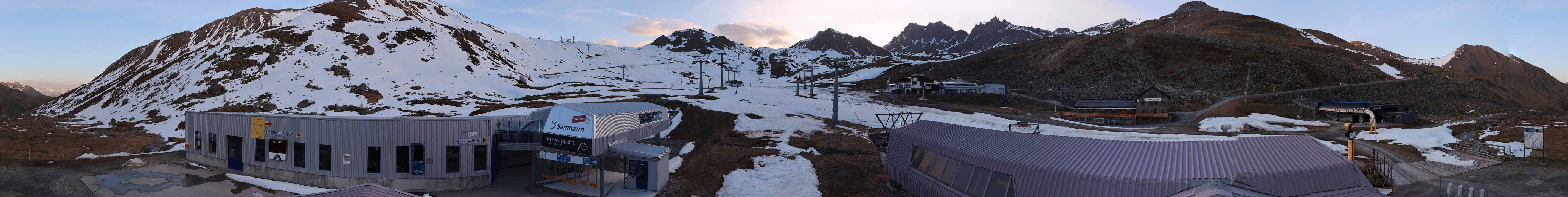 Archiv Foto Webcam Samnaun: Blick von der Alp Trida zum Viderjoch