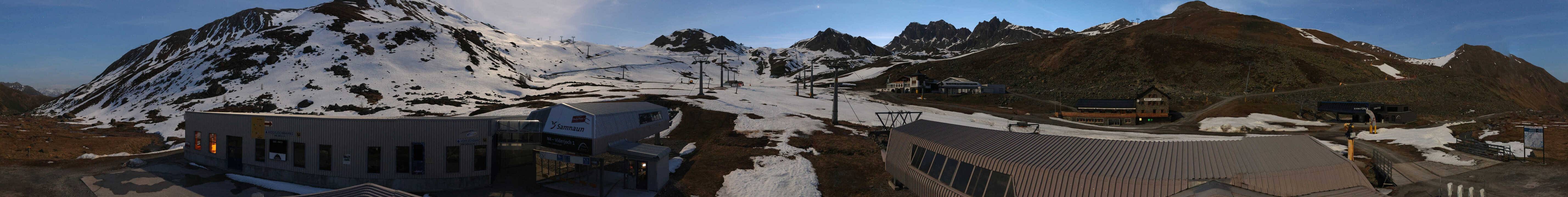 Archiv Foto Webcam Samnaun: Blick von der Alp Trida zum Viderjoch