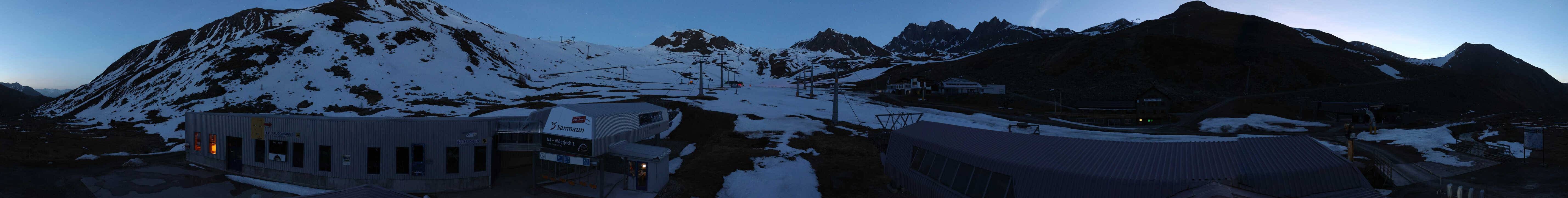 Archived image Webcam Samnaun: View from Alp Trida to Viderjoch