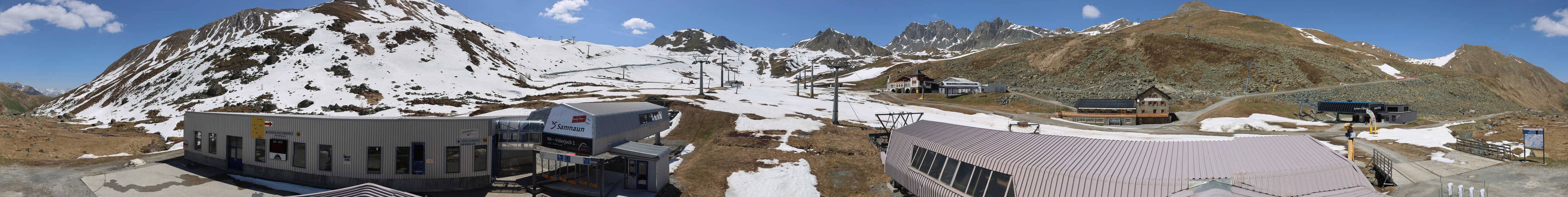 Archiv Foto Webcam Samnaun: Blick von der Alp Trida zum Viderjoch