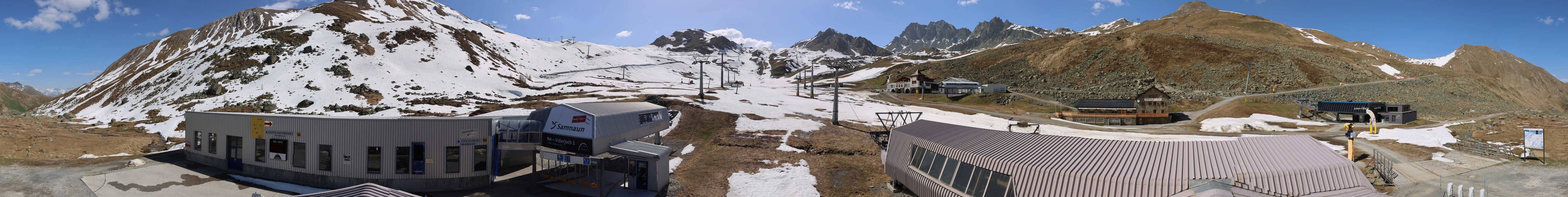 Archiv Foto Webcam Samnaun: Blick von der Alp Trida zum Viderjoch