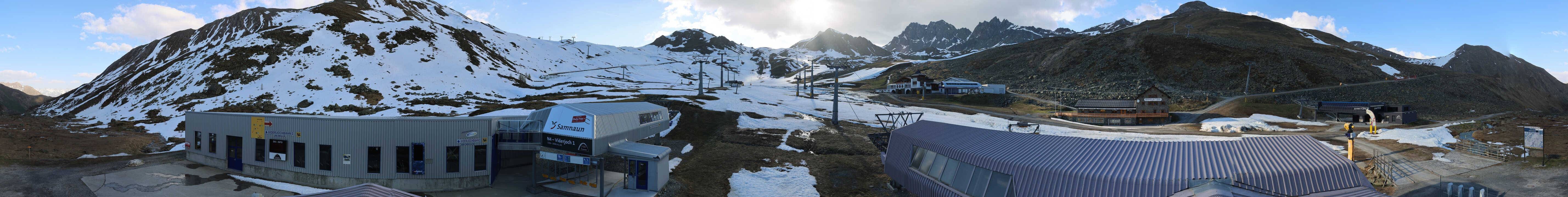 Archiv Foto Webcam Samnaun: Blick von der Alp Trida zum Viderjoch