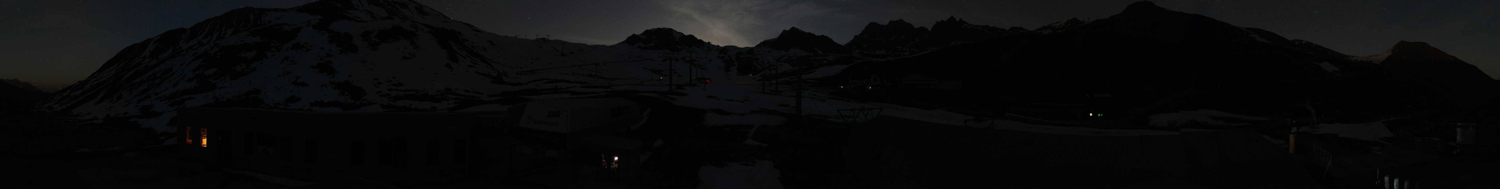 Archived image Webcam Samnaun: View from Alp Trida to Viderjoch