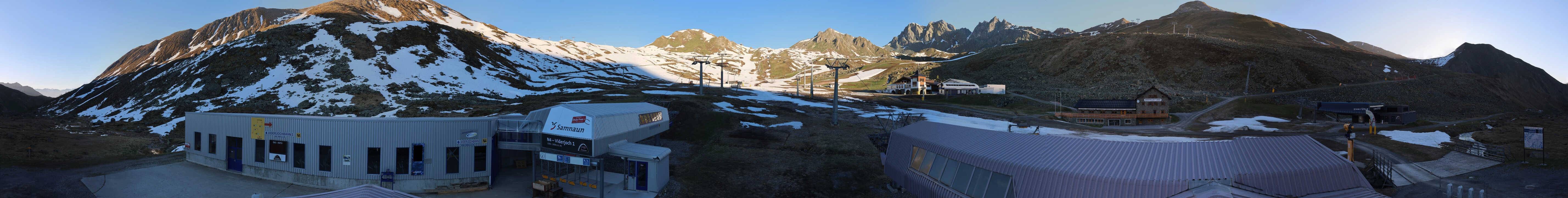 Archiv Foto Webcam Samnaun: Blick von der Alp Trida zum Viderjoch