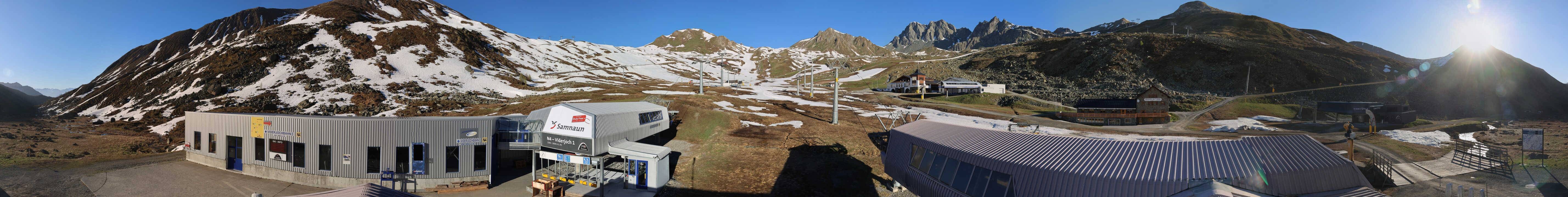 Archiv Foto Webcam Samnaun: Blick von der Alp Trida zum Viderjoch