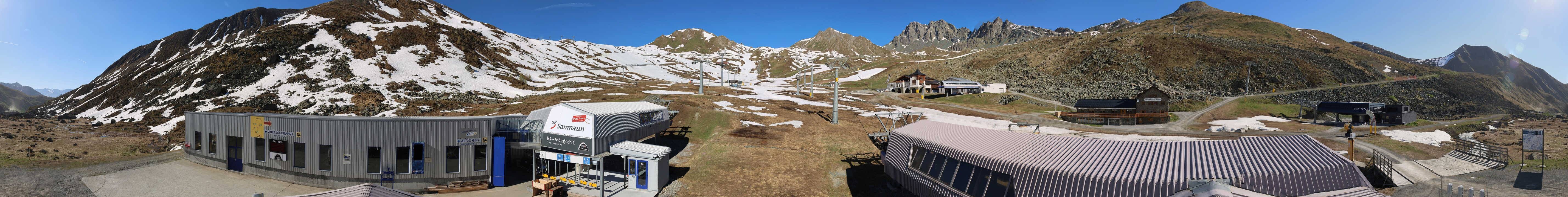 Archiv Foto Webcam Samnaun: Blick von der Alp Trida zum Viderjoch