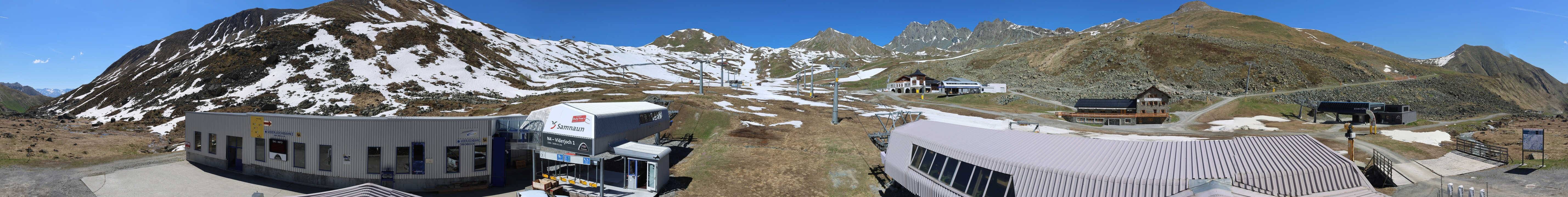 Archiv Foto Webcam Samnaun: Blick von der Alp Trida zum Viderjoch