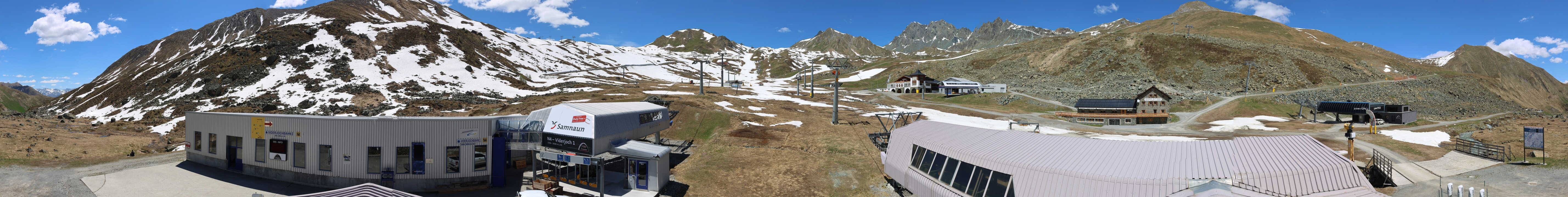 Archiv Foto Webcam Samnaun: Blick von der Alp Trida zum Viderjoch