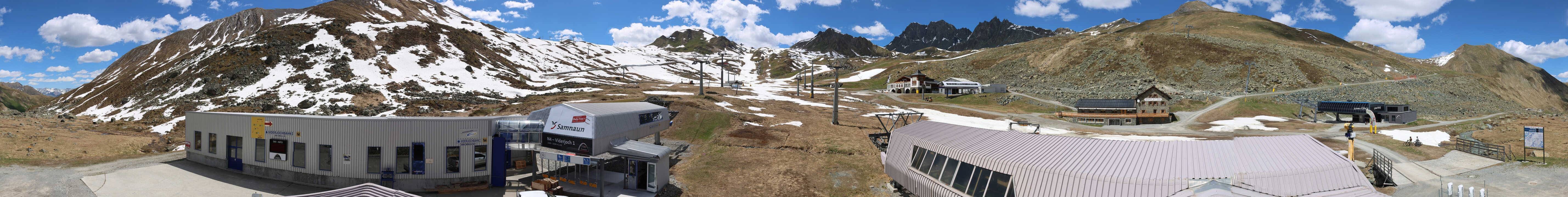 Archiv Foto Webcam Samnaun: Blick von der Alp Trida zum Viderjoch