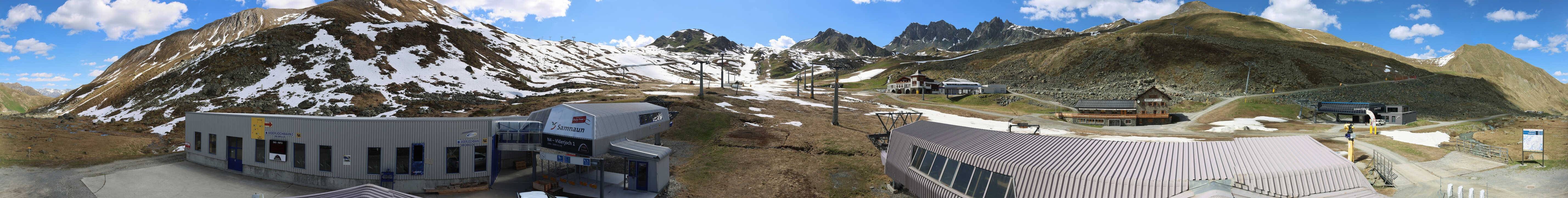 Archiv Foto Webcam Samnaun: Blick von der Alp Trida zum Viderjoch