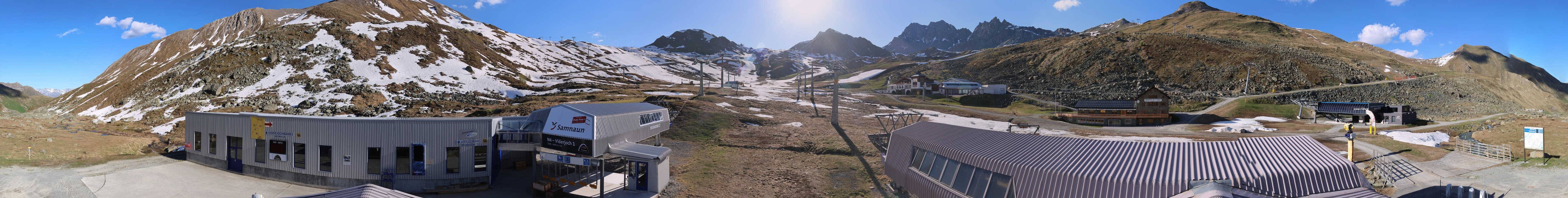 Archiv Foto Webcam Samnaun: Blick von der Alp Trida zum Viderjoch