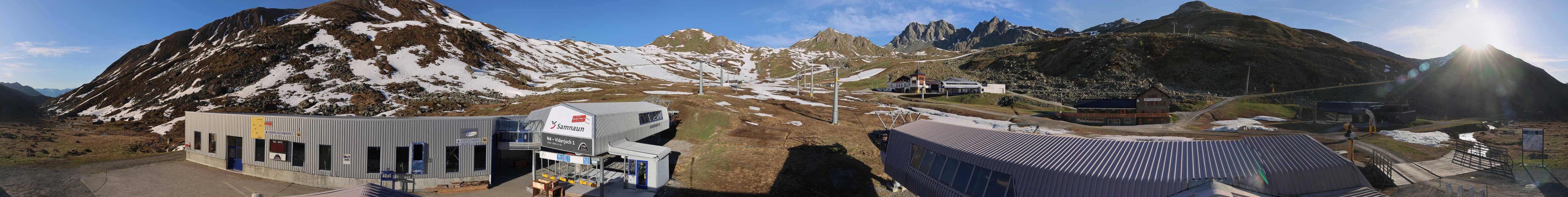 Archiv Foto Webcam Samnaun: Blick von der Alp Trida zum Viderjoch