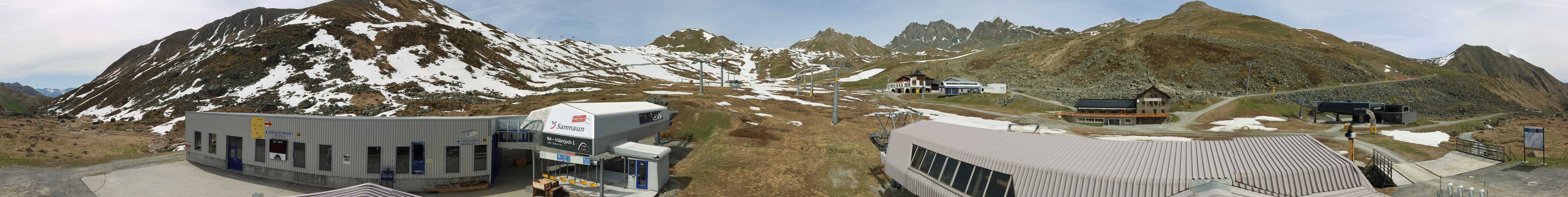 Archiv Foto Webcam Samnaun: Blick von der Alp Trida zum Viderjoch