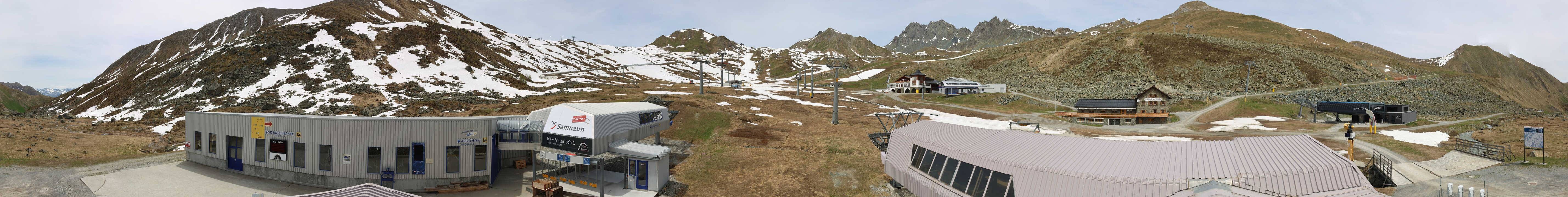 Archiv Foto Webcam Samnaun: Blick von der Alp Trida zum Viderjoch