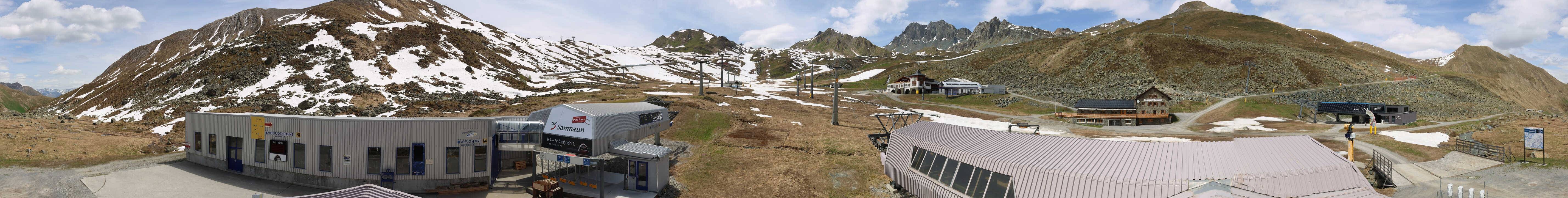 Archiv Foto Webcam Samnaun: Blick von der Alp Trida zum Viderjoch