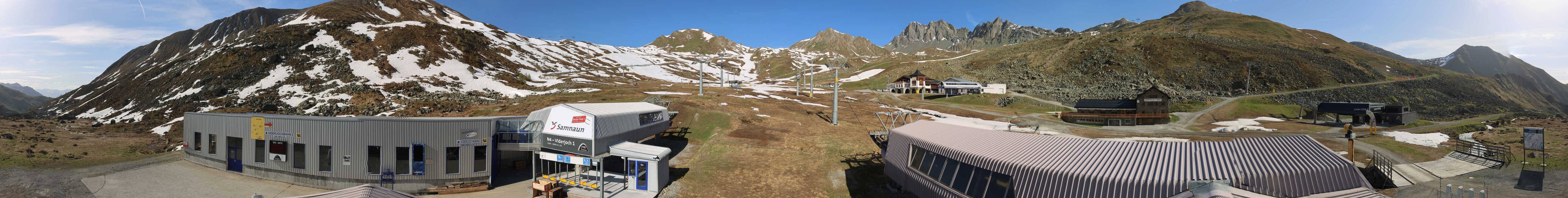 Archiv Foto Webcam Samnaun: Blick von der Alp Trida zum Viderjoch