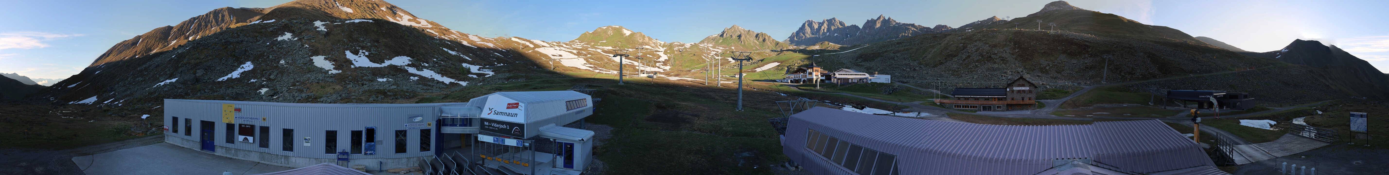 Archiv Foto Webcam Samnaun: Blick von der Alp Trida zum Viderjoch