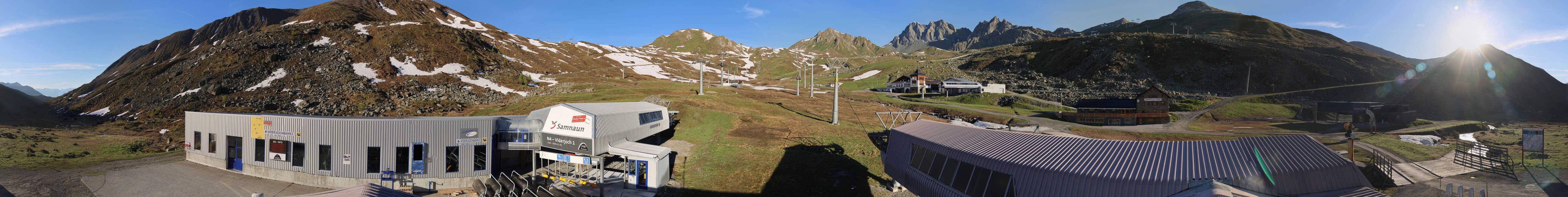 Archiv Foto Webcam Samnaun: Blick von der Alp Trida zum Viderjoch