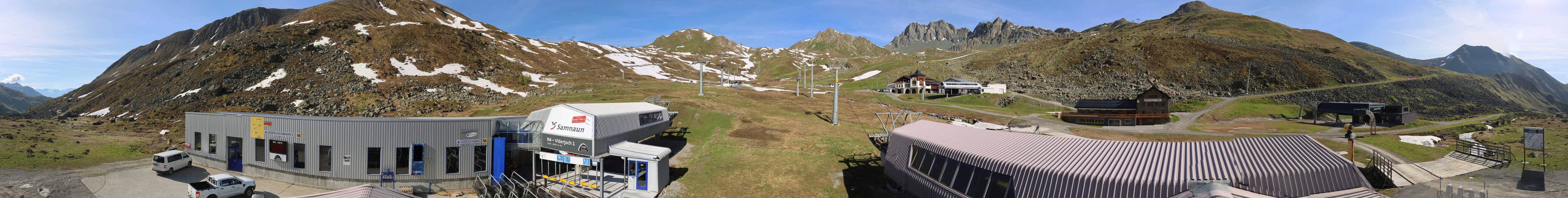 Archiv Foto Webcam Samnaun: Blick von der Alp Trida zum Viderjoch