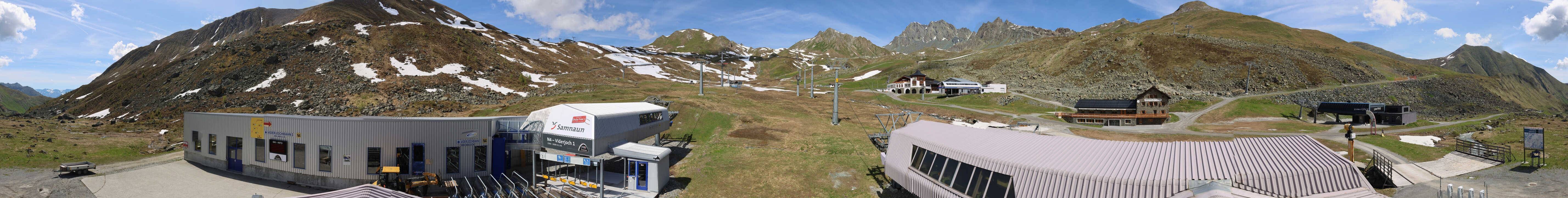Archiv Foto Webcam Samnaun: Blick von der Alp Trida zum Viderjoch