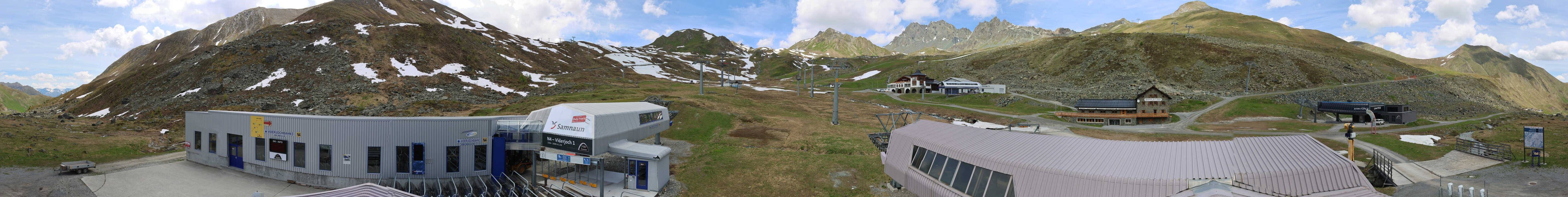 Archiv Foto Webcam Samnaun: Blick von der Alp Trida zum Viderjoch