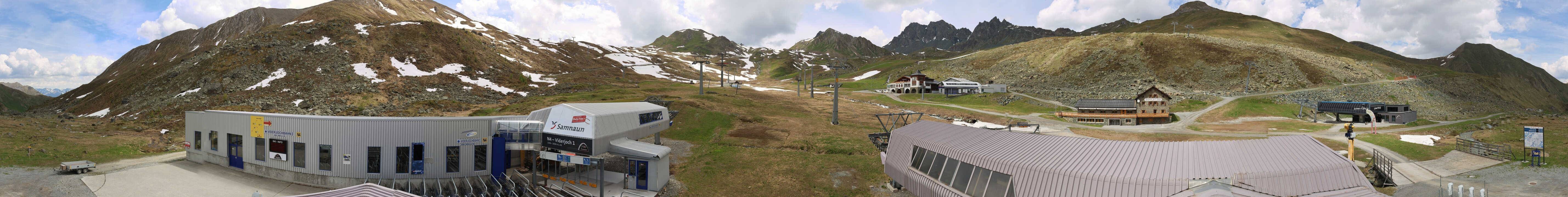 Archiv Foto Webcam Samnaun: Blick von der Alp Trida zum Viderjoch