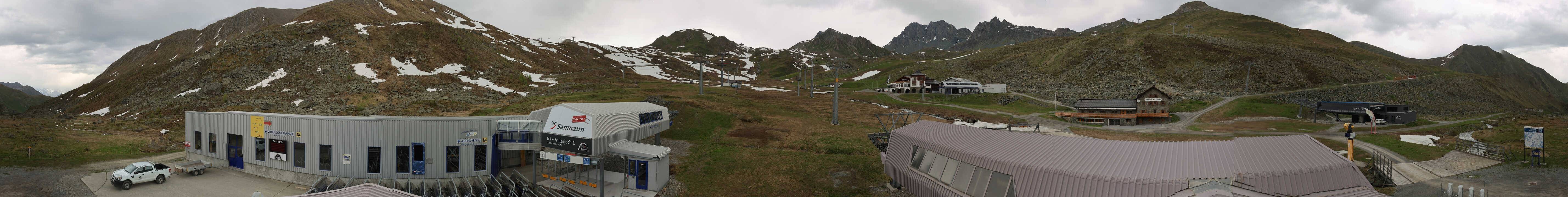 Archiv Foto Webcam Samnaun: Blick von der Alp Trida zum Viderjoch