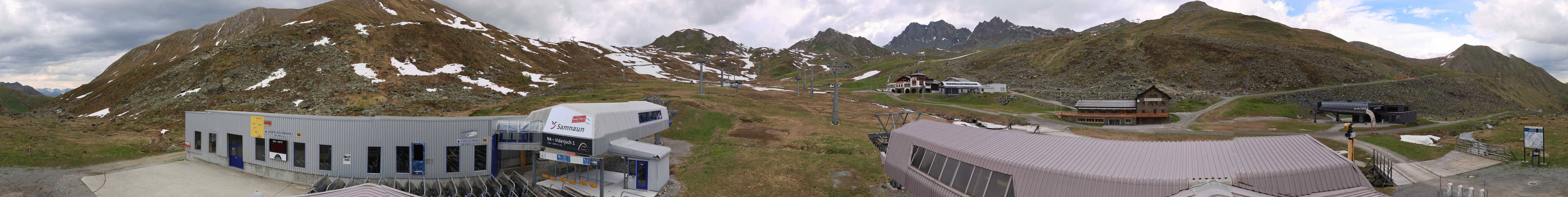 Archiv Foto Webcam Samnaun: Blick von der Alp Trida zum Viderjoch