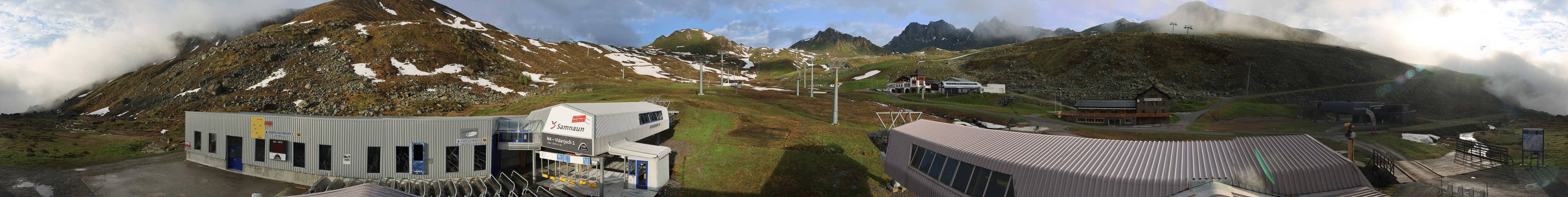 Archiv Foto Webcam Samnaun: Blick von der Alp Trida zum Viderjoch