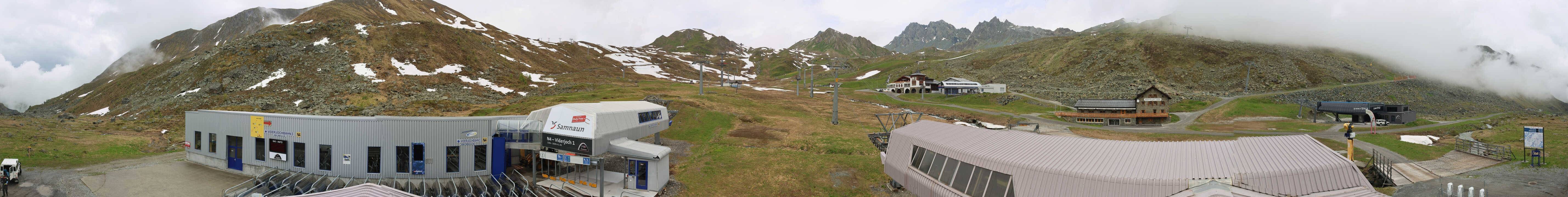 Archiv Foto Webcam Samnaun: Blick von der Alp Trida zum Viderjoch