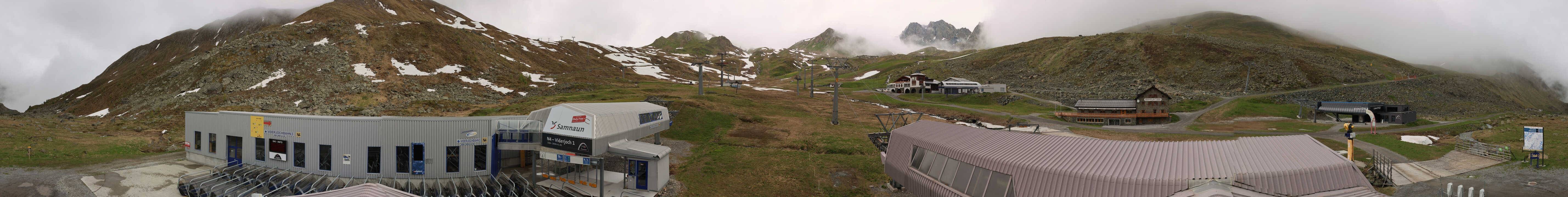 Archiv Foto Webcam Samnaun: Blick von der Alp Trida zum Viderjoch