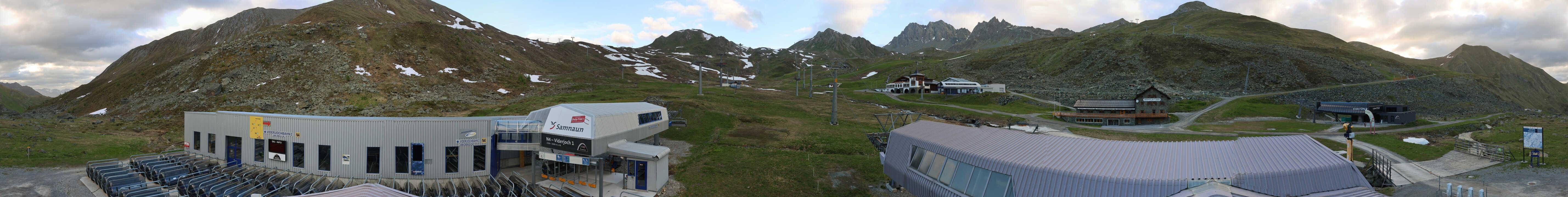 Archiv Foto Webcam Samnaun: Blick von der Alp Trida zum Viderjoch