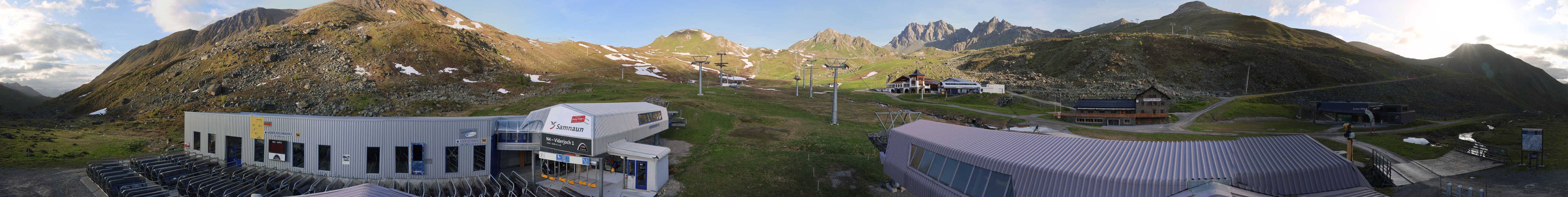 Archiv Foto Webcam Samnaun: Blick von der Alp Trida zum Viderjoch